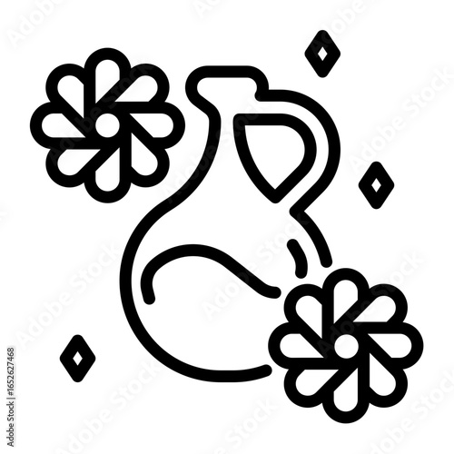 aromatherapy icon, line icon style