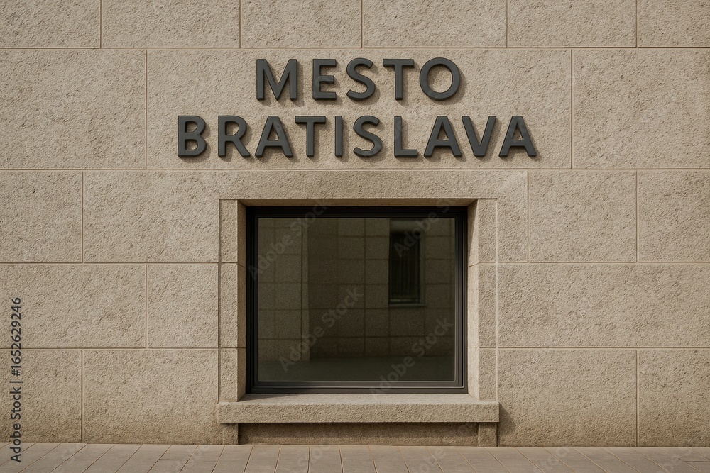 Naklejka premium Architectural features of a civic building in Central Europe