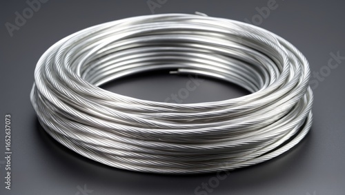 A polished, tightly wound wire coil with silver plating, suitable for creative projects.