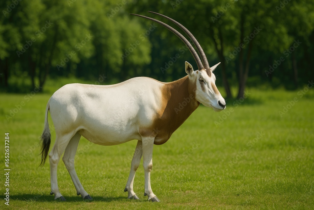 Elegant desert dweller featuring distinctive horns Elegant desert dweller featuring distinctive horns
