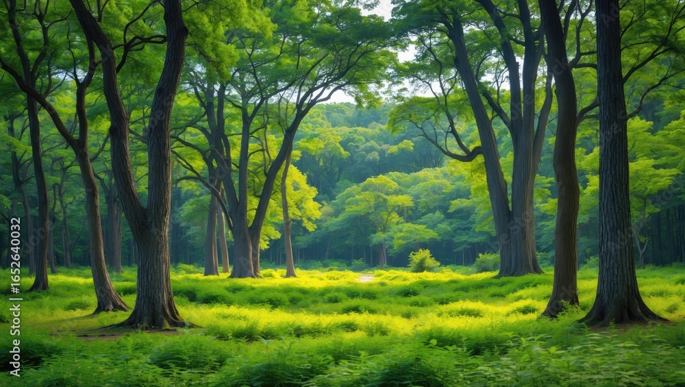 Gorgeous foliage within the protected area Gorgeous foliage within the protected area