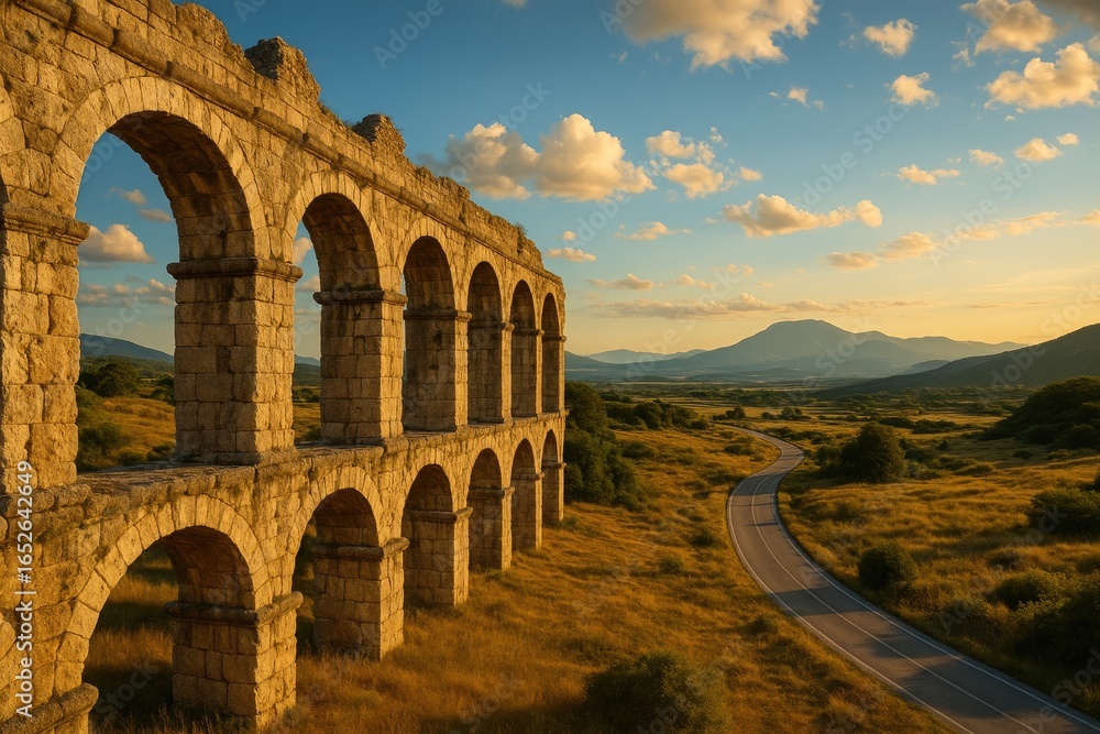 Fototapeta premium Historical stone water conduit