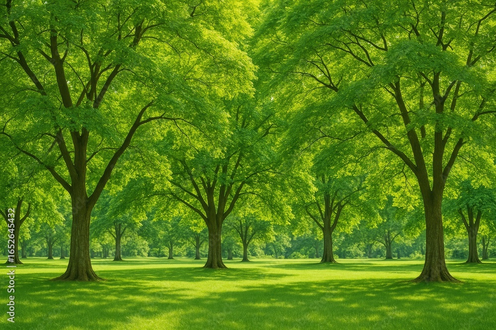 Naklejka premium Gorgeous greenery throughout the park area