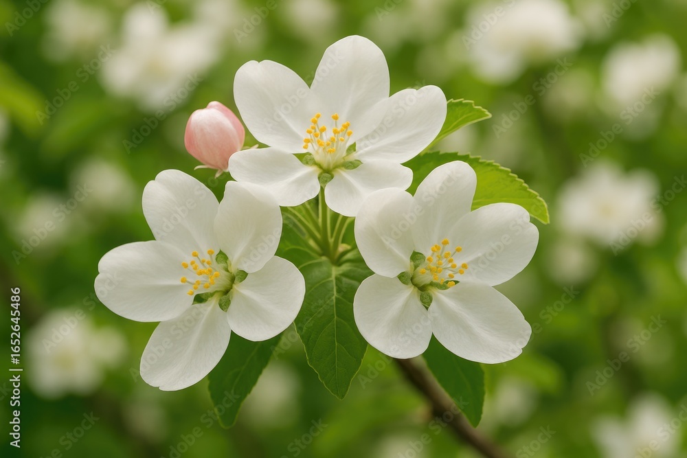 Obraz premium Close-up of a blooming apple flower