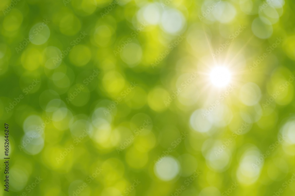 Obraz premium Soft-focus nature shot highlighting leaves, sunlight, and a blurred sky background