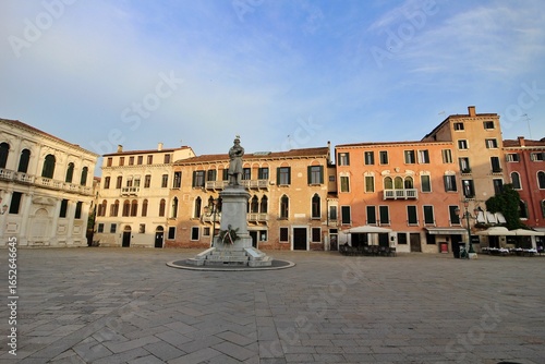 Bild auf Leinwand Morning view of Campo Santo Stefano (city square) in Venice, Italy