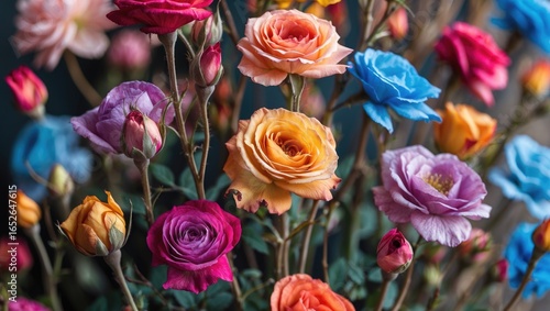 Wallpaper Mural Close-up of vividly colored withered floral arrangement Torontodigital.ca