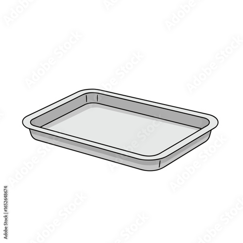 Vector illustration of a baking sheet pan, isolate on white background