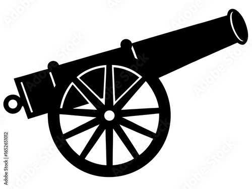 cannon icon,Old cannon silhouette vector
