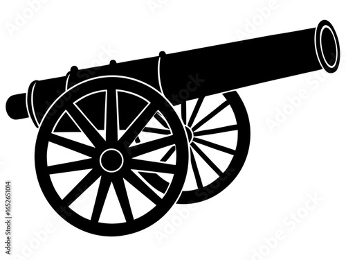 cannon icon,Old cannon silhouette vector