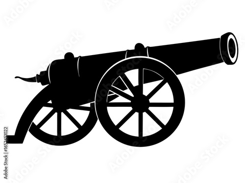 cannon icon,Old cannon silhouette vector