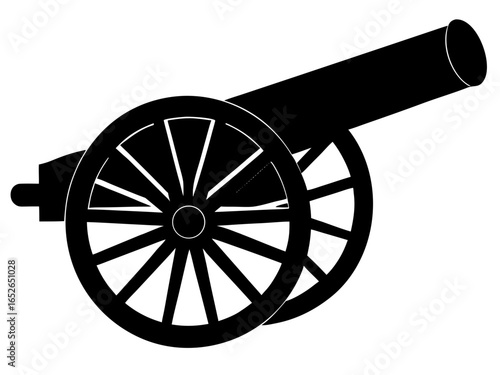 cannon icon,Old cannon silhouette vector