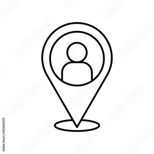 Location thinline icon , vector, pixel perfect, illustrator file  

