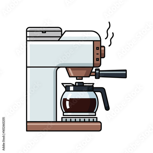 Vector illustration of a coffee machine, isolate on white background