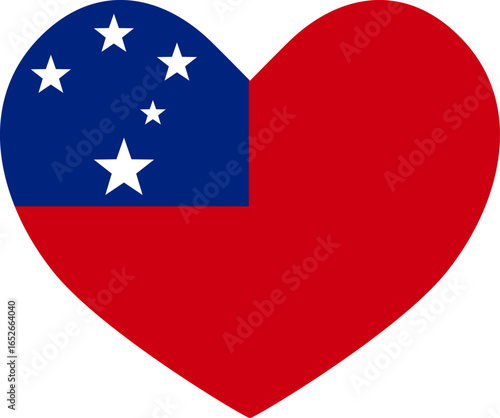 Free Download Samoa heart shaped icon flag illustrator national - GFXLoad