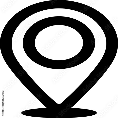 Location Icon: Clean, modern, and versatile location icon, perfect for conveying addresses, destinations, or points of interest with simplicity. 