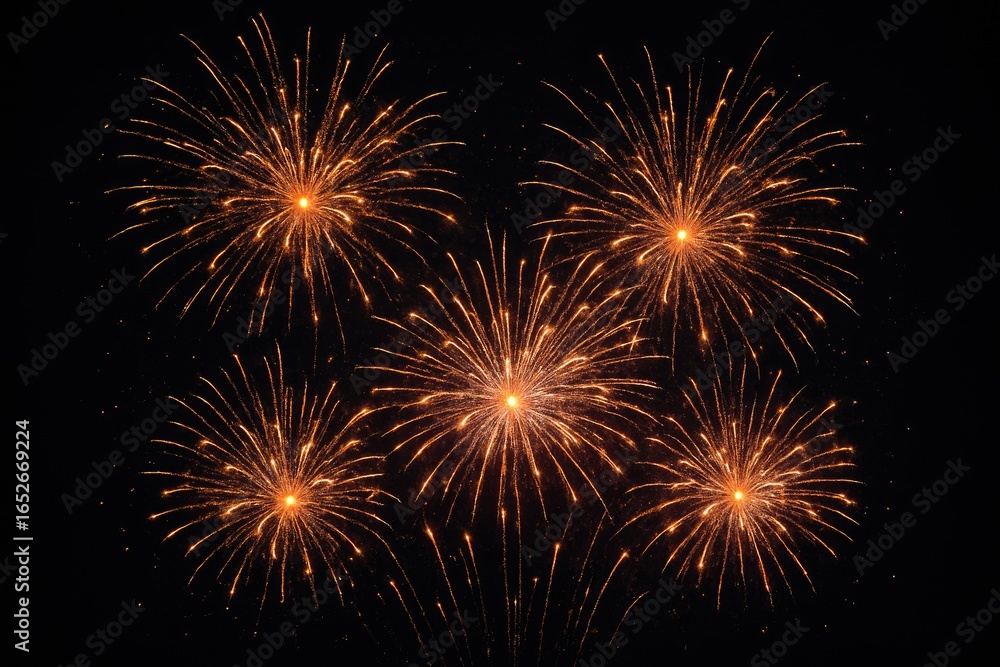 Fototapeta premium Colorful pyrotechnics lighting up the darkness