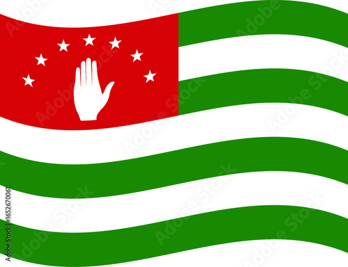 Abkhazia waving flag illustrator of national  icon