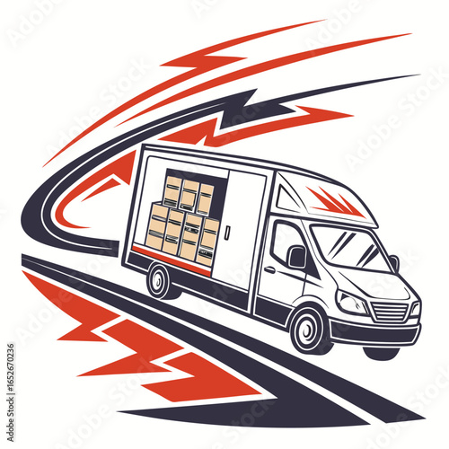 truck on the road