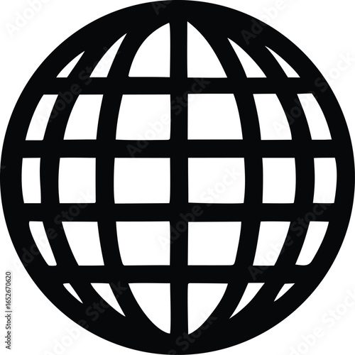 Stylized black and white globe icon representing global connectivity and international business opportunities