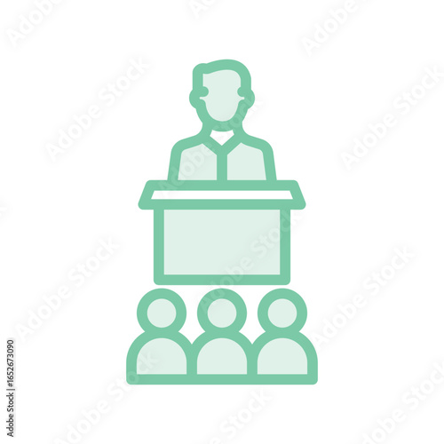 Conference  color shadow thinline icon , vector, pixel perfect, illustrator file 
