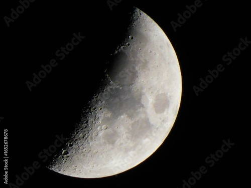 half moon in the night