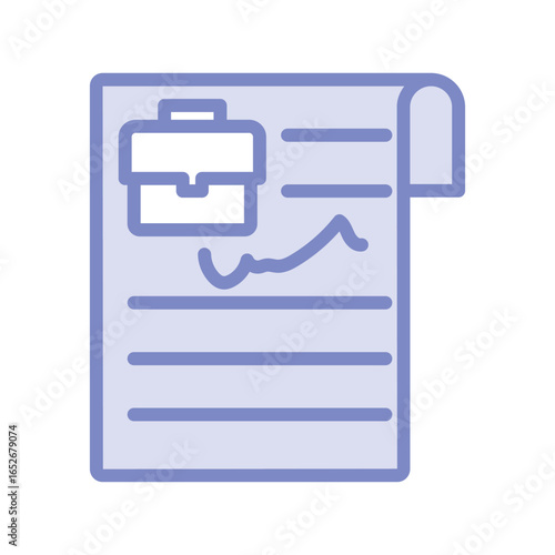 Work Contract color shadow thinline icon , vector, pixel perfect, illustrator file 
