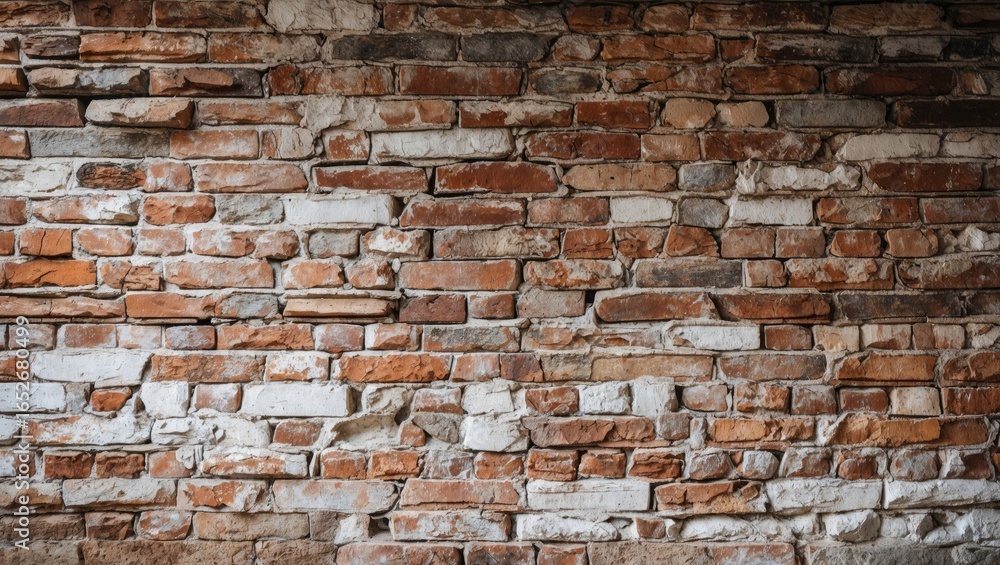 Naklejka premium Aged brick surface showcasing rustic texture