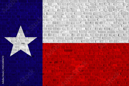 Vibrant Texas flag mural on a brick wall showcasing state pride