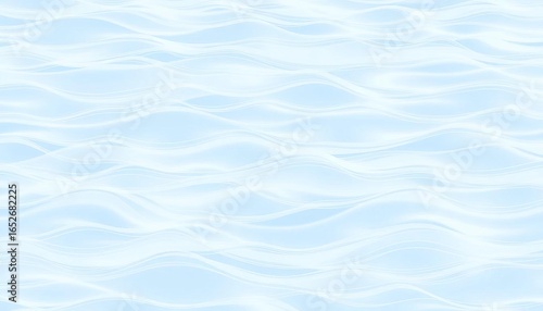 Fototapeta Naklejka Na Ścianę i Meble -  Seamless pattern of thin, light blue waves on a pale blue background, creating a tranquil water effect, print, calm