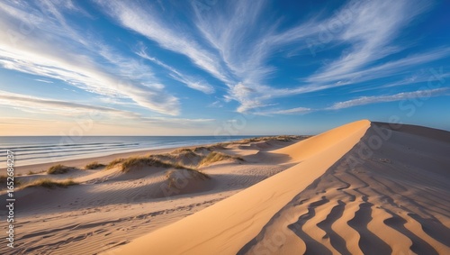 Expansive sandy hill within a desert environment
