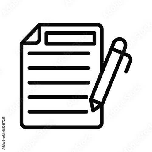 Contract  line icon , vector, pixel perfect, illustrator file 
