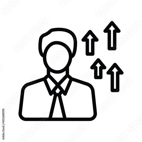 Employee Promotion line icon , vector, pixel perfect, illustrator file 
