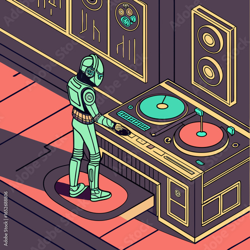 dj in the nightclub