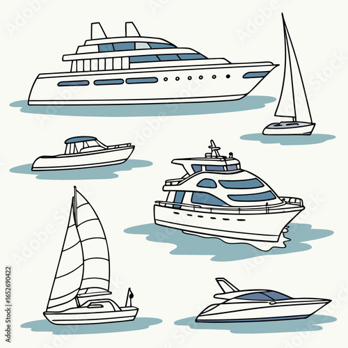 yacht vector illustration