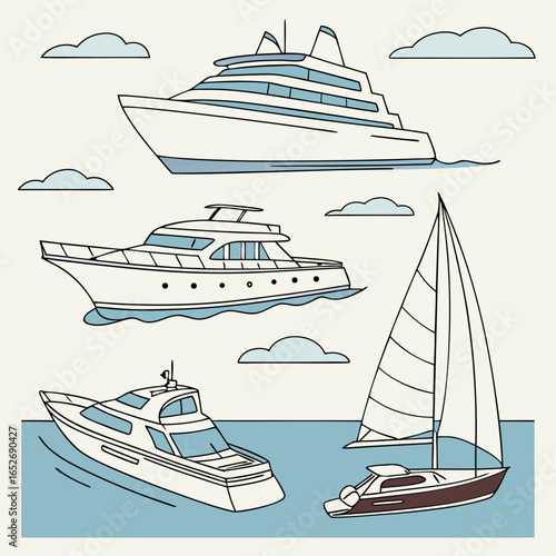 yacht in the sea