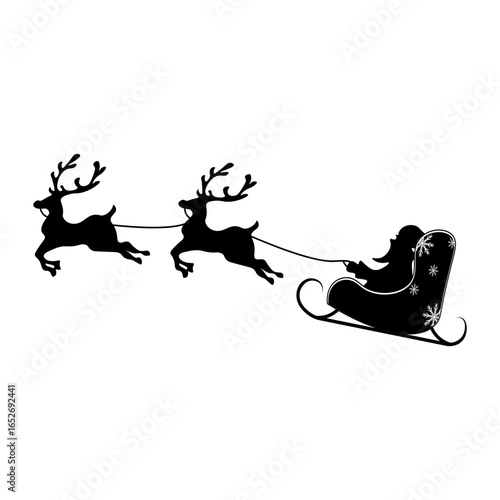 Santa Claus's sleigh silhouette