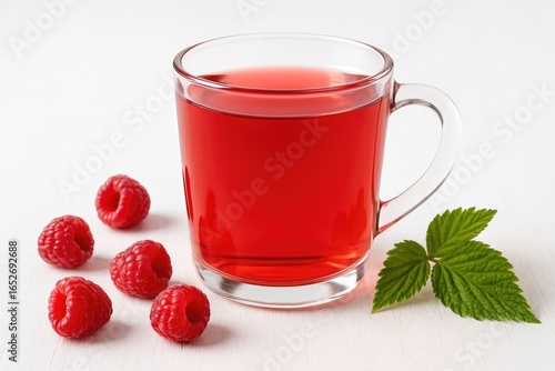 Wallpaper Mural Fruity infusion of raspberry in a refreshing drink Torontodigital.ca