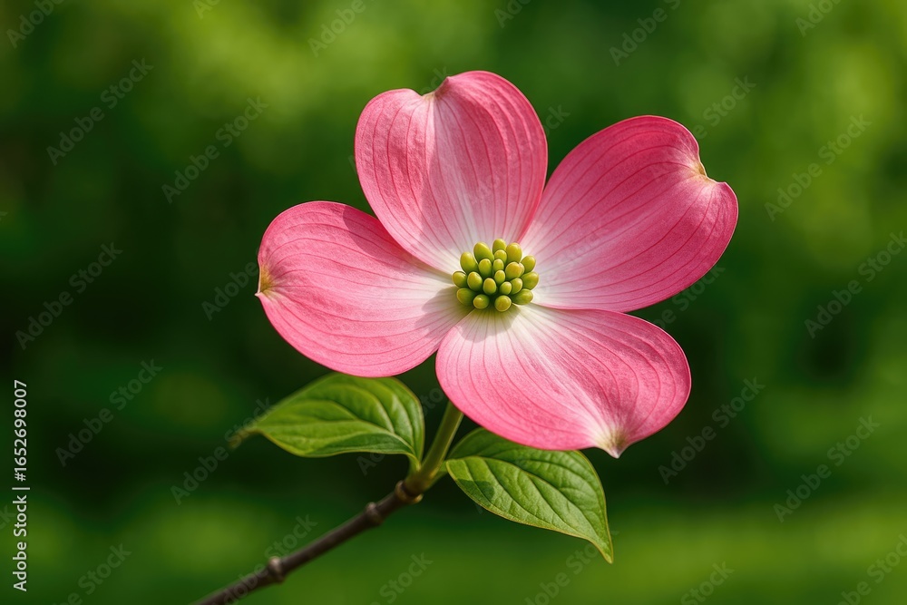 Pink dogwood blooms during spring season Pink dogwood blooms during spring season
