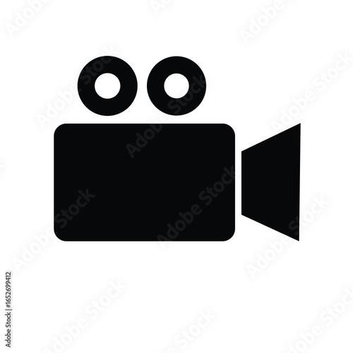 Video camera icon vector illustration on white background
