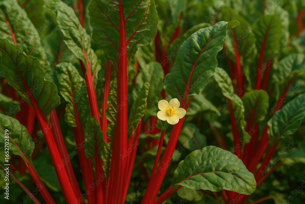 Fototapeta premium Plants featuring vibrant red stems