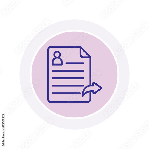 Share Resume color circle icon , vector, pixel perfect, illustrator file 
