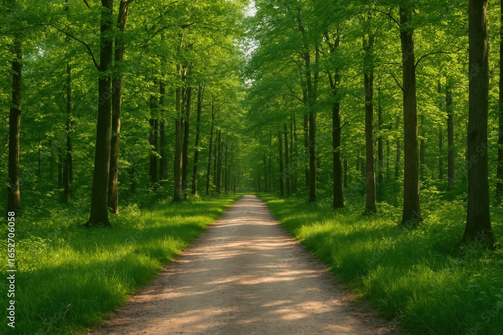 Pathway taking you straight into the woodland. Pathway taking you straight into the woodland.
