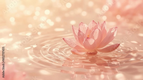 Abstract lotus blossom with...