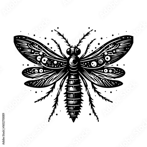 Detailed illustration of a termite isolated on white background