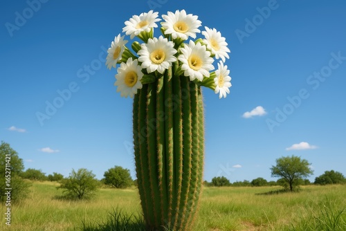 Large blossoming cactus ben...