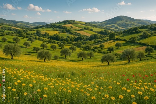 Rolling hills and countrysi...