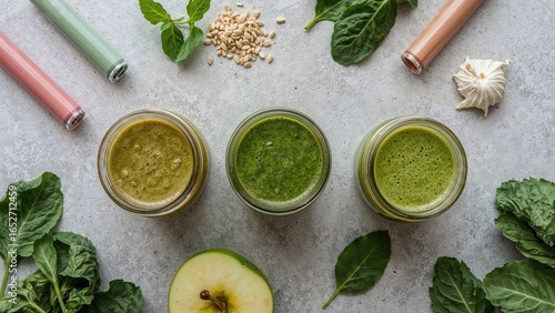 Varied green vegetable and ...