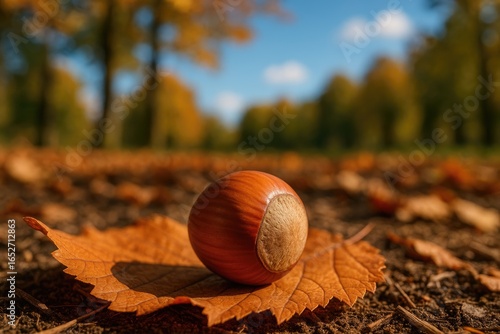 Autumn scene showing hazeln...