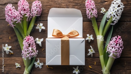 Invitation card mockup with...